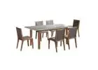 Premium 7 Pieces Dining Suite – White Top High Gloss Outdoor Set