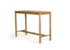 Modern Megan Outdoor Bar Table with Elegant Slatted Design