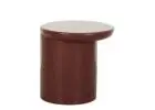 Petra Burgundy Glaze Sphere Side Table for Artistic Outdoor Style