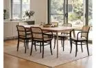 Statement Black Hoffmann Armchair with Woven Cane Detailing by TON