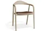Arki Natural Ash Armchair with Upholstered Pad for Everyday Comfort